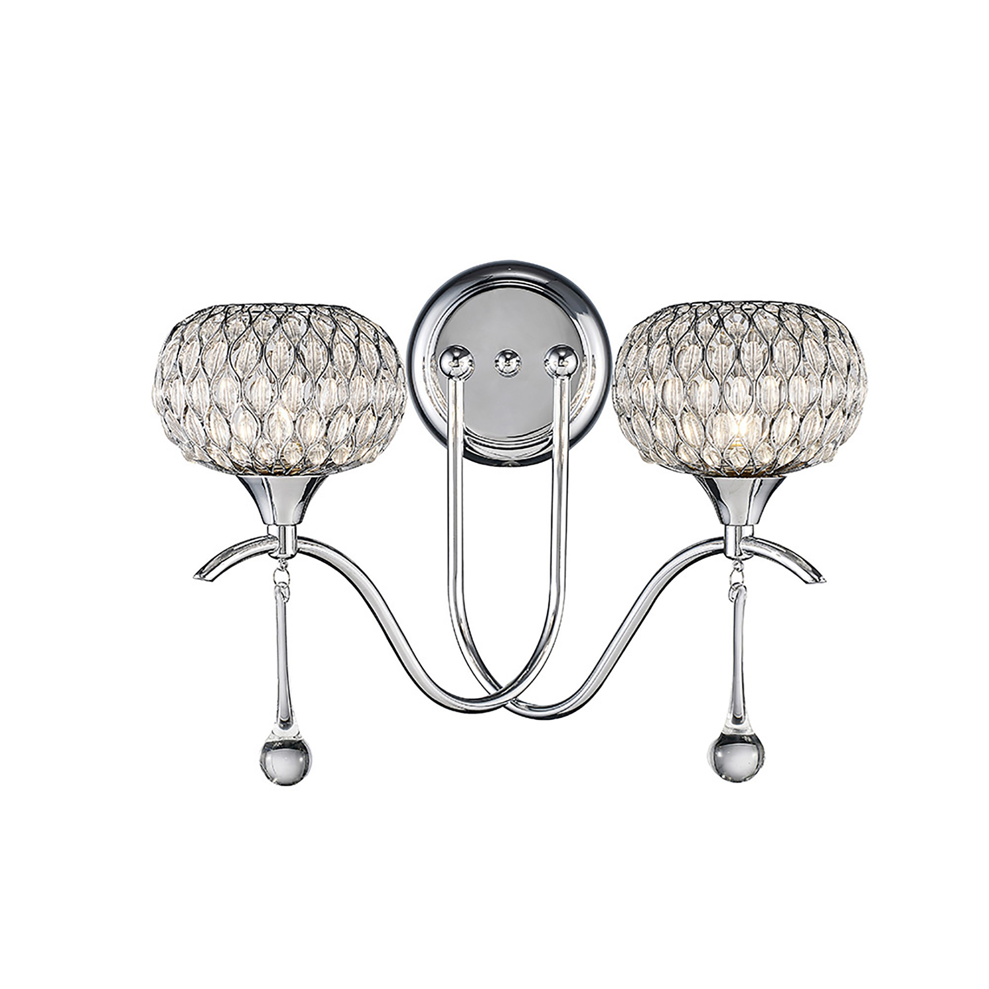 IL31501  Chelsie Wall Lamp 2 Light Polished Chrome